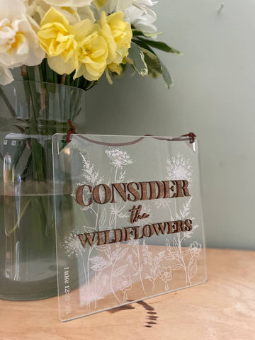 Consider the Wildflowers wall plaque - Birch and Tides