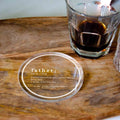 Definition of Dad engraved clear coaster, fathers day gift