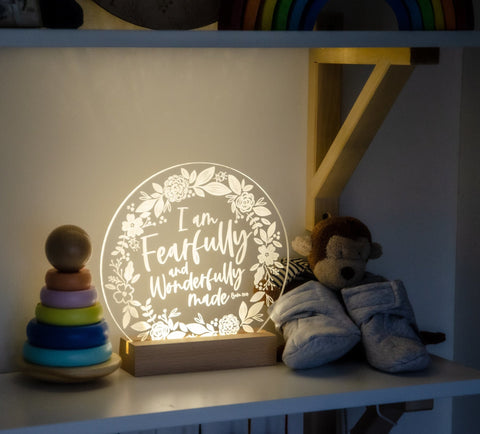 Fearfully & Wonderfully made night light design - Birch and Tides