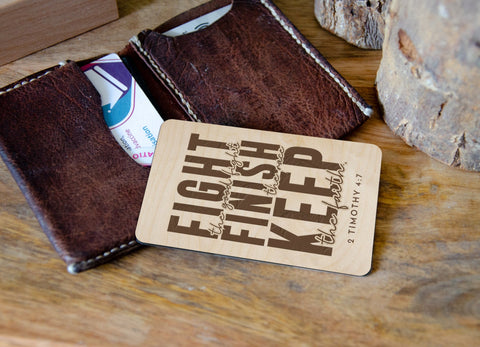 Fight the good fight Wallet card - Birch and Tides