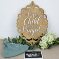 'For This Child We Have Prayed' Wooden Bible Verse Sign - 1 Samuel 1:27