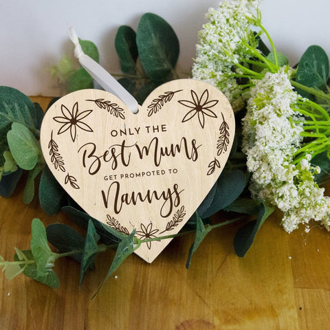 Nanny pregnancy announcement gift heart - Birch and Tides