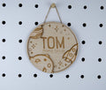 Outer Space wooden baby stat sign