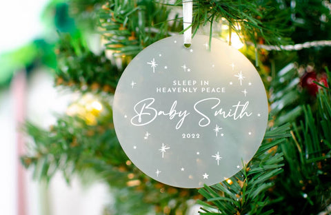 Personalised Baby memorial ornament - Birch and Tides