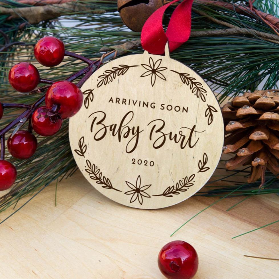Pregnancy Announcement Christmas ornament – Birch and Tides