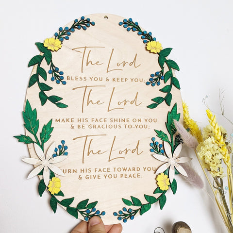 The lord bless you wall sign - Birch and Tides