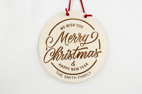 We wish you a Merry Christmas wall sign - Birch and Tides