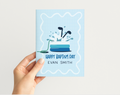 Baptism paddling pool funny greeting Card
