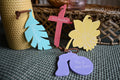 Set of 4 Pastel Easter symbol ornaments