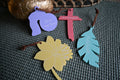 Set of 4 Pastel Easter symbol ornaments