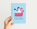 Flamingo Baptism funny greeting Card