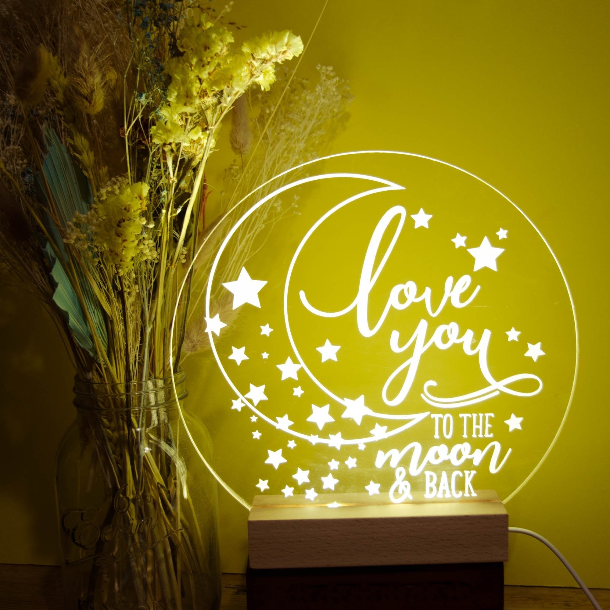 POST READY I love you to the moon & back night light