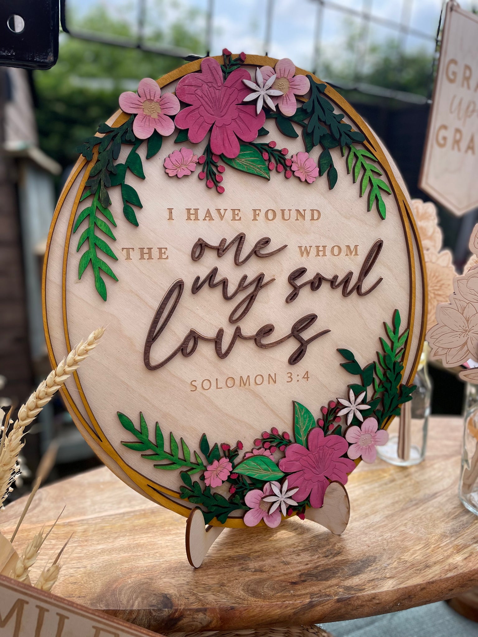 My soul loves wooden sign