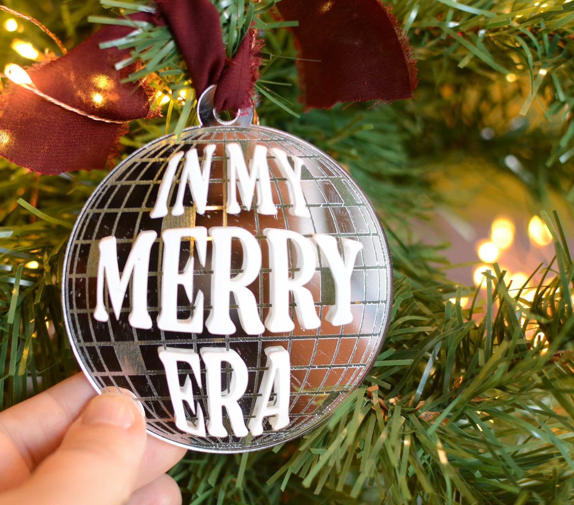 In my Merry Era christmas ornament, Taylor swift inspired Christmas bauble