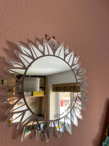 Let your light shine sunflower wall mirror - Birch and Tides