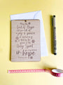 May the God of Hope wooden greeting card