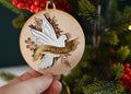 Peace on Earth Dove Christmas Bauble
