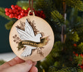 Peace on Earth Dove Christmas Bauble