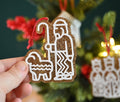 Set of 3 Gingerbread style Nativity