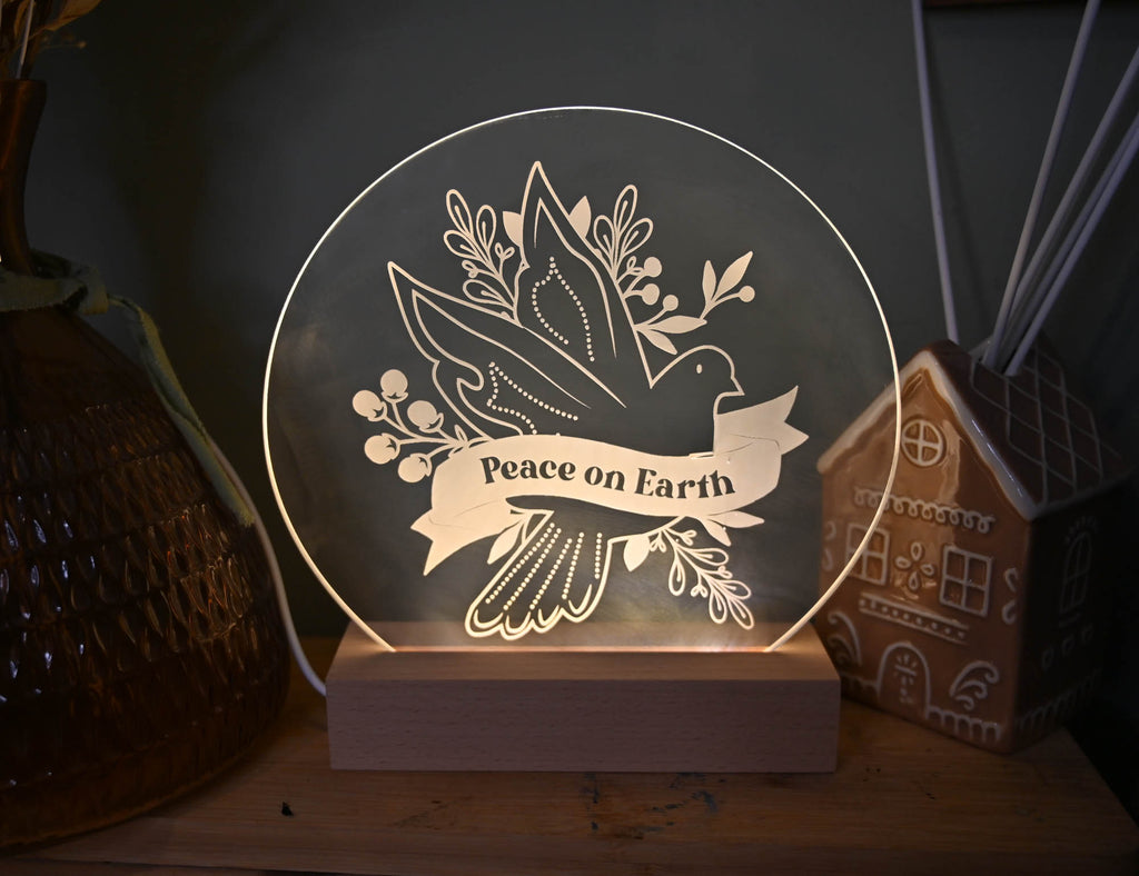 Peace on Earth Dove Christmas LED light