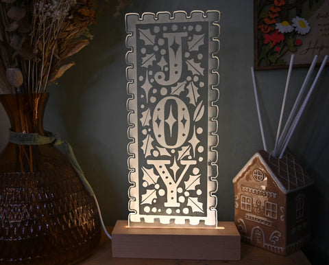 JOY vintage Christmas LED light