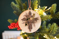 Love cross Christmas Bauble Ornament