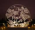 Peace on Earth angel christmas light