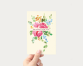Praying for you floral greeting card