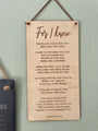 For I know the plans - Jeremiah 29:11-14  Wooden Wall Banner