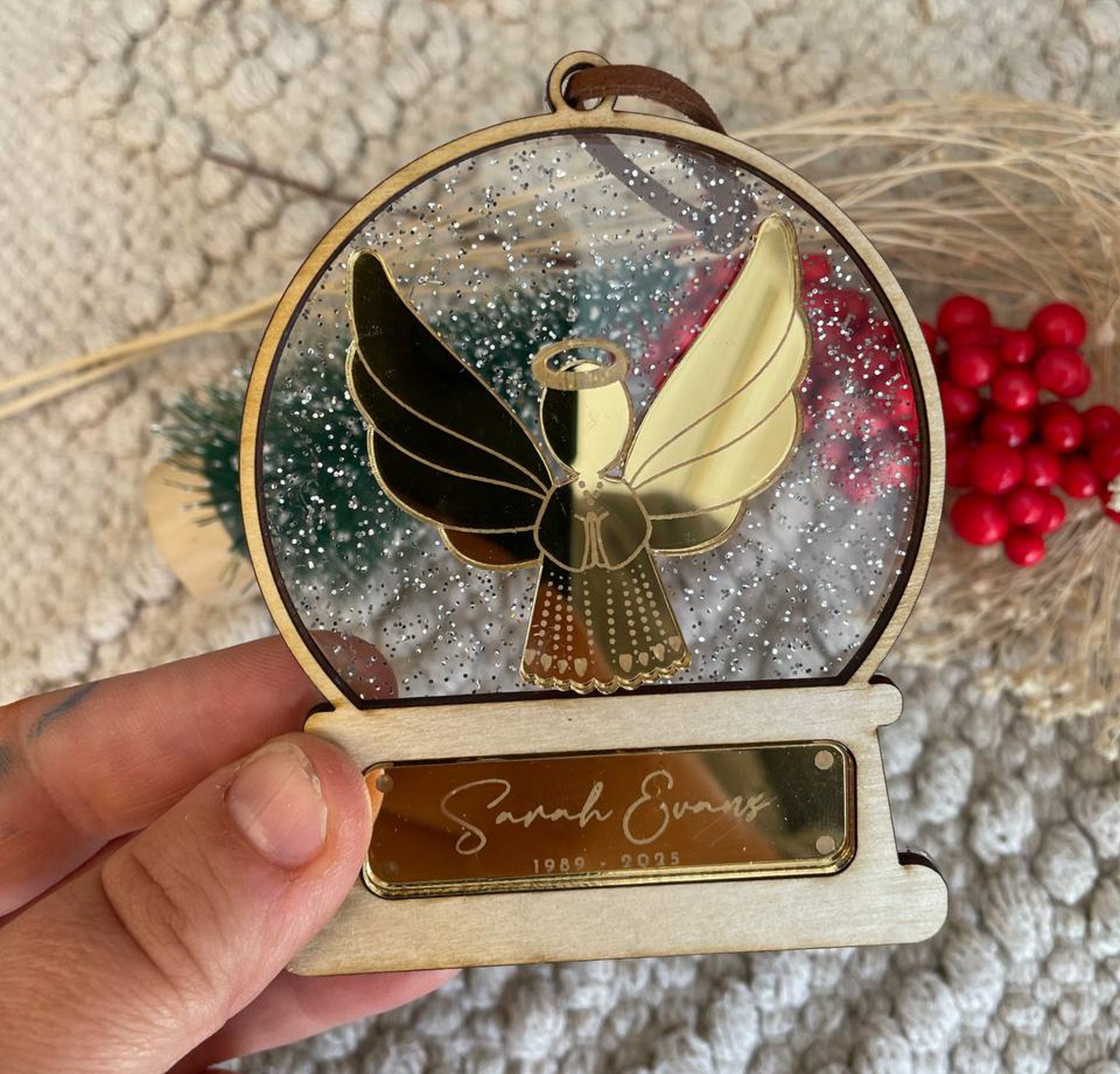 Golden Angel Memorial ornament