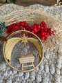 Manger golden star christmas ornament