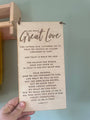 See what Great Love 1 John 1-3 wooden banner