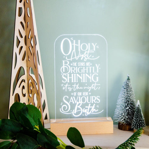 POST READY O holy night engraved light design - Birch and Tides