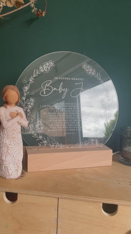 Customisable In loving memory Baby Loss memorial light