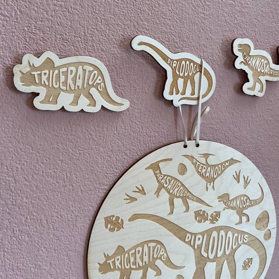 Set of 3 Dinosaur Wall Hook set