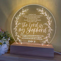 The Lord is my shepherd Psalm 23 light design
