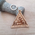 Adventure mountain we love you daddy wooden keyring