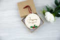 Babies first Christmas Ivy wooden bauble
