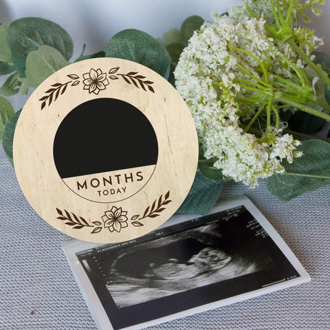 Baby age Chalkboard milestone Disc - Birch and Tides