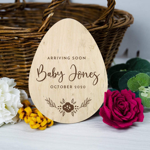 Baby announcement for Easter - Birch and Tides