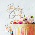 Baby Girl wooden Birthday cake topper