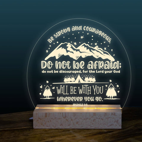 Be Bold & Courageous night light design - Birch and Tides