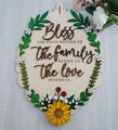 Bless this food and family wooden sign