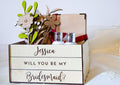 Bridesmaid wedding proposal crate