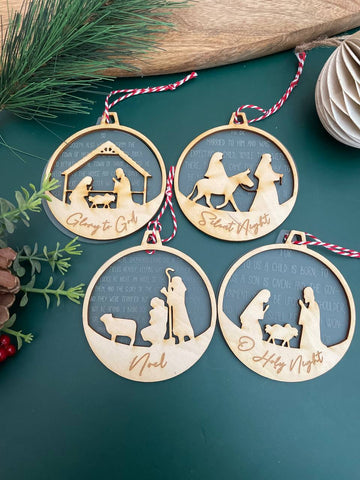 Christmas Verse ornaments - Birch and Tides
