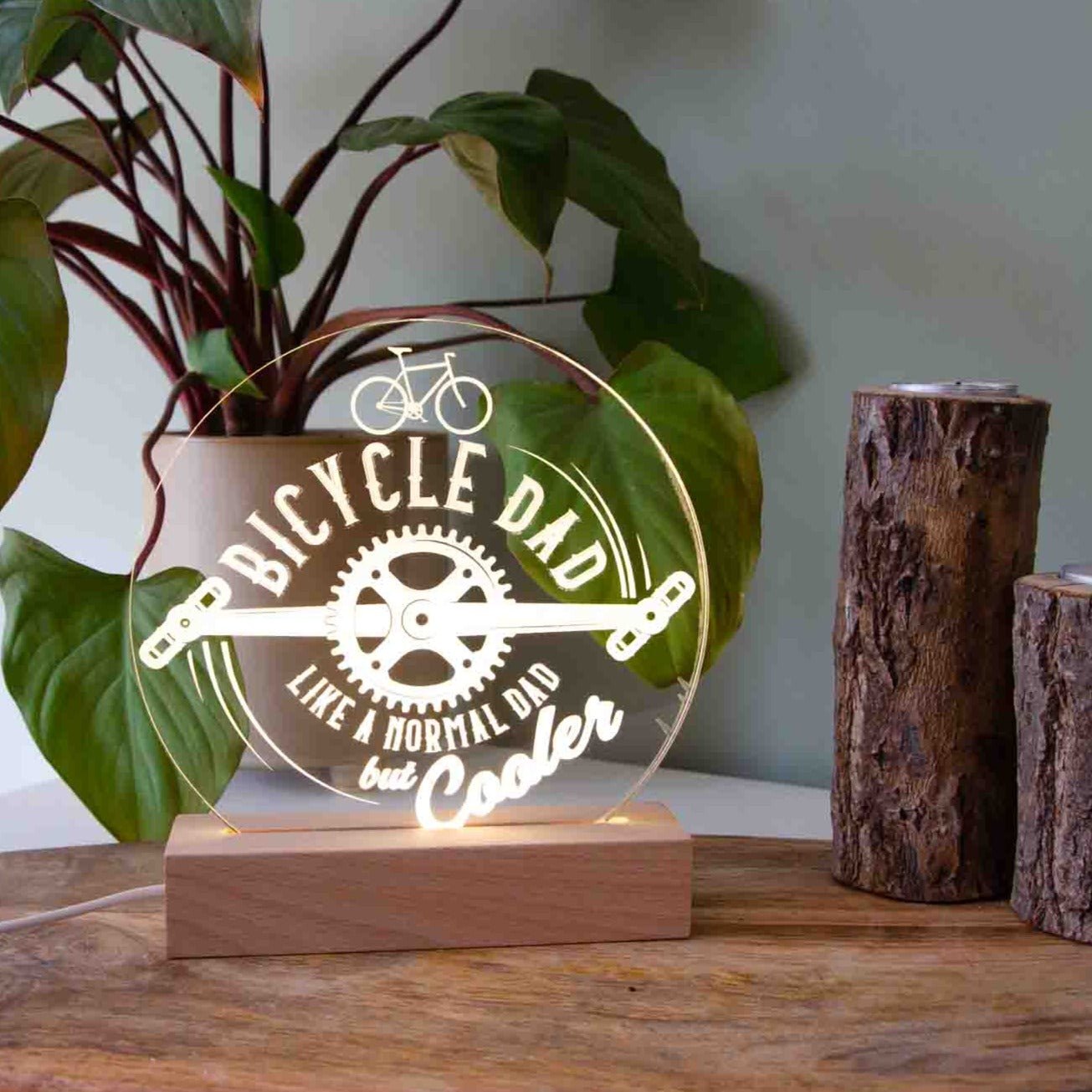 Cycling Dad personalised desk light