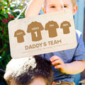 Daddy's Team sport personalised family wooden sign