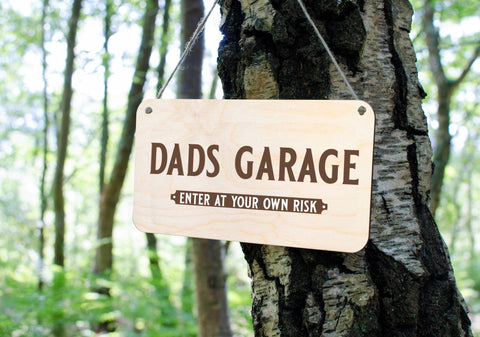 Dads Garage wooden sign - Birch and Tides