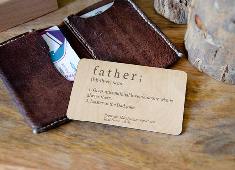 Definition of Father Wallet card - Birch and Tides