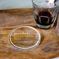 Definition of grandad  engraved clear coaster